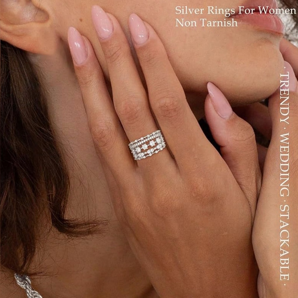 Elegant Silver Stackable Ring for Women